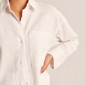 Oversized Linen-Blend Shirt